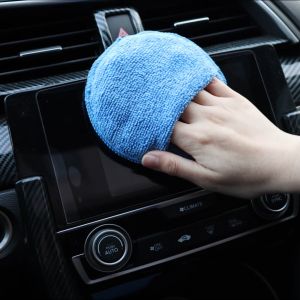 10Pcs Microfiber Wax Applicator Pads with Finger Pocket / Ultra-Soft Microfiber Car Wash Sponge / for Car Care Buffing & Detail Polishing / Foam Sponge Pad for Car Cleaning