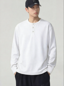 Warrior | Henley Collar 5A Antibacterial Mens Long Sleeve T-Shirt