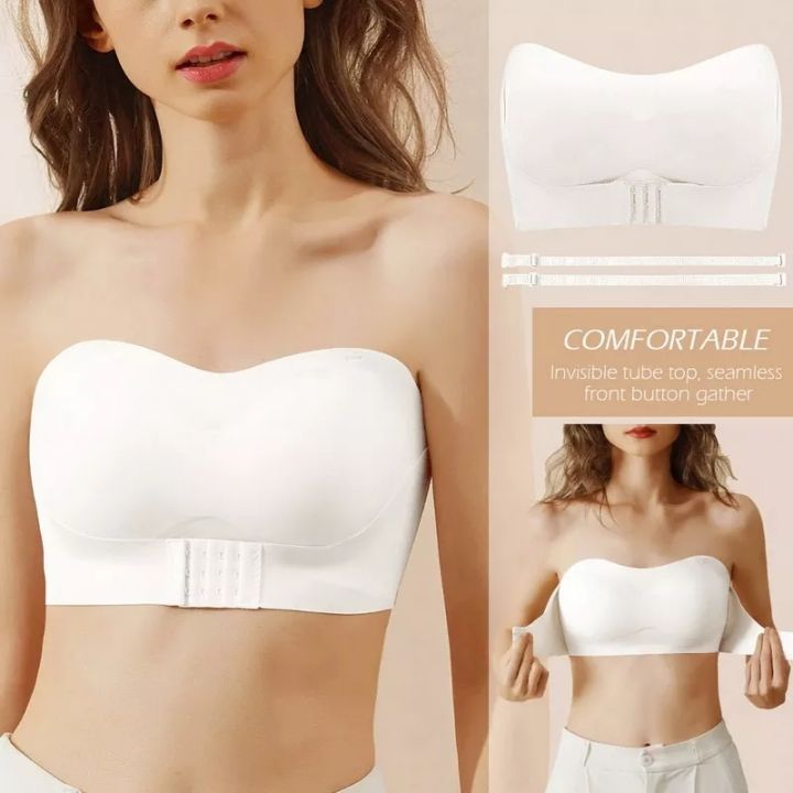Seamless Wireless 42h Strapless Bra For Women Invisible Tube Top