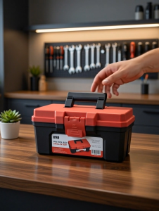 HYRO MINI TOOL BOX SMALL IN SIZE RED AND BLACK COLOR 20 cm (L) x 10 cm (W) x 10 cm (H)