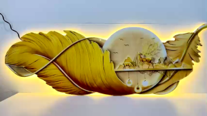 Tranh treo tường đèn led núi non hùng vĩ 16 trang trí decor phòng khách kèm đinh