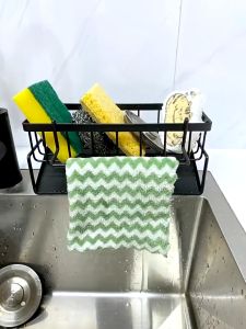 Sponge Holder for Kitchen SinkMultifunctional Rack For Home Bathroom Wall Kitchen Accessories Storage Rack Towel Holder