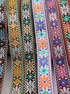 Multicolored Embroidered Floral Patterned Ribbon for Curtains Home Textiles And Clothing Accessories Vintage Style 2.4cm Width