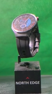 NORTH EDGE AMOLED ECG Blood Sugar Health Smartwatch IP68 Waterproof Micro Health Check Blood Pressure Blood Oxygen Blood Composition Temperature Sleep NFC ET456 Relo For Men Watch