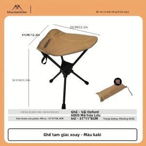 Mountainhiker | Ghế Gấp Di Động Siêu Nhẹ MOUNTAINHIKER 360 ° Ghế Cắm Trại Ngoài Trời Nhỏ Gọn Có Thể Xoay Dành Cho Câu Cá Dã Ngoại - Ghế Ngồi Bằng Vải Oxford Polyester