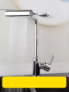 Kitchen Faucet Stainless Steel SUS 304 Wall Mounted Faucet Cold Tap Kitchen Faucet Flexible 360 Degree Rotatable Kitchen Faucet Two Effluent Modes Spout Sink Mop Laundry Sink
