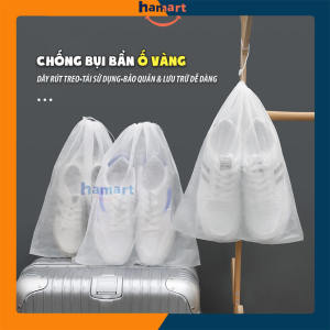 COMBO 5 Túi Đựng Giày Dép Du Lịch Chống Bụi Vải Không Dệt Có Dây Rút Bảo Quản Giày Chống Ố Vàng