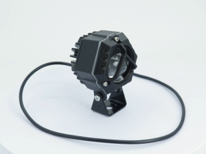 ZX1 Laser Gun Motorcycle Mini Driving Light MDL 80W Super Bright Spotlight High/Low Beam Auxiliary Light Dual Color Headlight Watreproof LED Work Light
