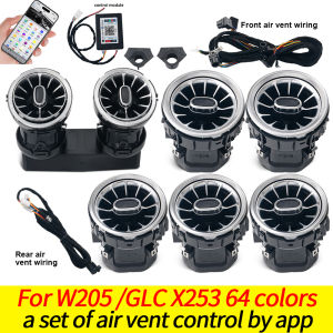 OPRAH | App Control Turbine Air Vent Ambient Light For Mercedes Benz W205 X253 W176 W117 W156 W177 RGB LED Nozzle Retrofit No Coding 12V
