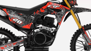 DECAL CRF 150 L SUPERMOTO FULL BODY / STICKER DECAL CRF 150 L BISA CUSTOM NOMOR DAN NAMA DESAIN 016