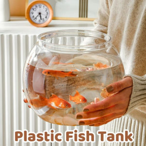 Fish Bowl Plastic Transparent Aquarium Small Fish Tank Home Office Desktop Decorative Goldfish Tank