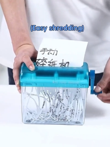 SOFTHOME Mini Paper Shredder Home Office Desktop Manual Portable Personal Hand Crank Paper Cutter