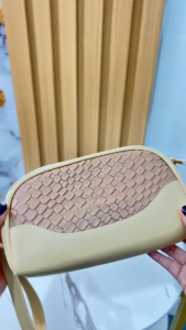 Dompet Panjang 2 Ruang/ Dompet Tas muat Hp/ Sling Bag motif Anyaman Kulit sintetis