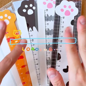 Thước Kẻ Gỗ Hình Bàn Chân Mèo 15cm Dễ Thương Thước Đo Vẽ Học Sinh Văn Phòng Phẩm Cute Hàn Quốc