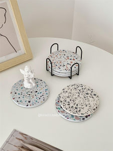 Nordic Style Water-Stamped Silicon Dendroid Coaster round Heat-Resistant Slip-Resistant Dining Table Mat for Cups And Bowls