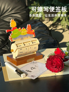 Prince Series Desktop Calendar Cute Wooden Design Birthday Gift for Boyfriend Girlfriend Female Friend Male Friend