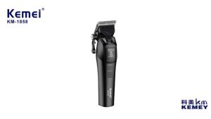 Kemei | KEMEI DLC Blade Electric Hair Clipper Professional Cordless Usb Rechargeable Hair Clippers With Light KM-1858