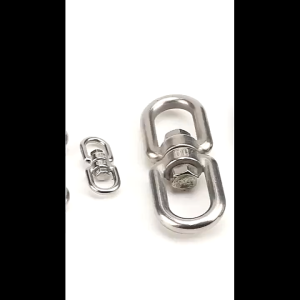 M6/M8/M10 Stainless Steel Rotating Ring Double Ended Swivel Eye Marine Ringing Sling Chain Lifting Dog Chain Lock Chain