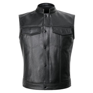 หนัง เสื้อกั๊ก ผู้ชาย เสื้อท่อนบน หนังวัวชั้นขี่มอเตอร์ไซค์ เสื้อกั๊ก ทีม Harley Davidson Biker เสื้อแจ็คเก็ต แฟชั่นเยาวชน ฤดูใบไม้ผลิ ฤดูใบไม้ร่วง