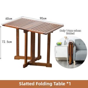 CHUJUN | Folding Portable Dining Table and Chairs Set Solid Wood