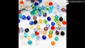 4mm 100pcs Shiny Crystal Beads Bicone Beads Glass Beads Loose Spacer Beads for Bracelet DIY Jewelry Making 200pcs