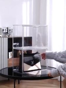 ตู้อะคริลิค กล่อง ใส่ หมวกกันน็อค กล่องเก็บหมวกกันน็อค กล่องเก็บของ กล่องเก็บกระเป๋าพลาสติกหนาสีใส