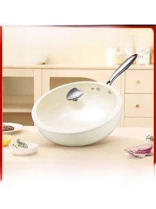 Non-Stick Ceramic Coating Flat Bottom Stove Top Cooking Pan Fried Egg Pan Nanometer Stir-Fry Kitchen Wares for Home Use