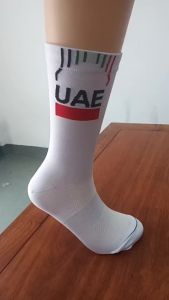 NEW 2026 Cycling Socks Men Women UAE Team Breathable Quick Dry Outdoor Football Running Bike Socks
