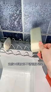 W-shaped Stainless Steel Soap Rack Wall Mounted Soap Drain Holder Soap Sponge Dish Shower Tray