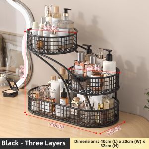 MINGZHIYIFAN | Cosmetic Organizer Storage Box Shelf Make-up Vanity Cabinet Storage
