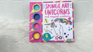 Unicorn Sponge Art with 4 Paints and 4 Sponge Tools
