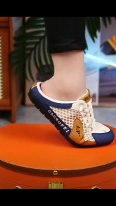 GESH Mules Canvas Sneakers for Men Korean Style Half Slippers Fashion Flats Half Drag Shoes Male Trend Open Heels Skate Board Shoes Men Half Shoes Outdoor Half Slippers Ratings #BX511