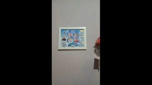 Bingkai Biodata Baby Bio Murah 10r 20x25 cm & Bingkai Putih Tema Matahari Biru COD