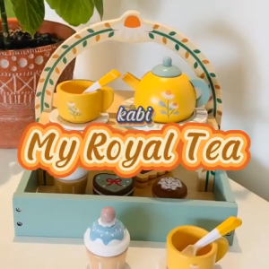 KABI My Royal Tea Pretend Play Wooden Dessert Toy for Kids