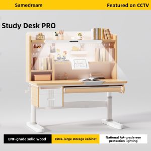 SAMEDREAM | Adjustable Solid Wood Study Desk and Chair Set