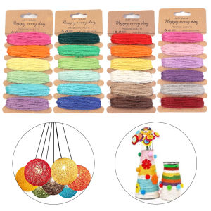 30m/lot 2mm Colorful Braided Hemp Rope Cords Three Strand Linen Rope For Jewelry Making DIY Handcrafts Crochet Decor Accessories