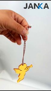 JANKA Hiasan Malaikat Versi Cowo Pohon Natal Akrilik Aksesoris Gantungan Ornamen Dekorasi Acrylic Christmas Tree