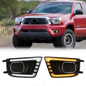 Đèn Sương Mù LED DRL Toyota Tacoma 12V Đèn Chạy Ban Ngày Đèn Xi Nhan Trước Màu Trắng Vàng Tương Thích Với Các Mẫu Xe 2012-2015