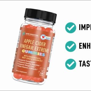 Apple Cider Vinegar Gummies - Extreme Gummies enhanced ACV Gummy w/ Pomegranate Beet Juice Vitamin B12