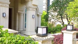 Outdoor Solar Pillar Light Gate Garden Balcony Fence Entrance Door Bollard Lighting Pathway Column Lawn Post Lamps