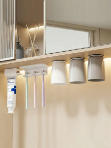 youqin | Wall-Mounted Toothbrush Storage Shelf Magnetic No Drilling