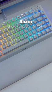 Razer BlackWidow V4 75% Gaming Keyboard — Hot-Swappable - Orange Tactile Switches - White Design