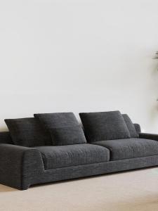 Retro Cotton Linen Sofa Simple Straight Row Small Household Living Room Black Grey Hotel Dormitory Furniture Home Decor