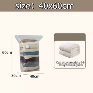 OLEVO | Large Vacuum Plastic Bags for Clothes Blankets Easy To Compress No Pump Necessary Great Storage Solution for Travel