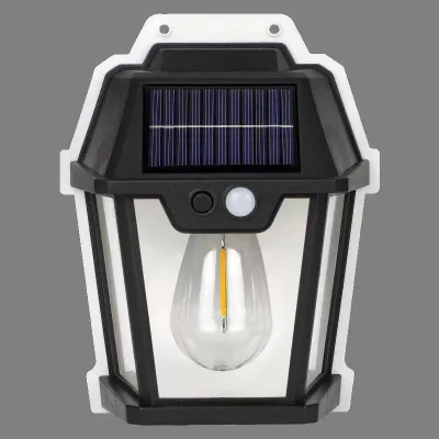 LED Solar Power Wall Lamp Motion Sensor Tungsten Light Villa Garden Energy Saving Solar Charging Exterior Lighting Night Lamps