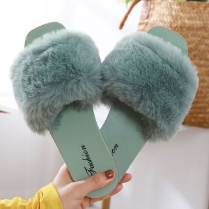 New Fashion Fuzzy Flat Slippers for Women | Comfy Chic Outdoor Wear Fur Slide Sandals