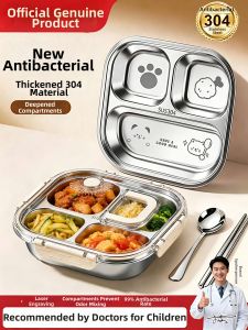 XIAOCHUSHU | Khay Ăn Trẻ Em Dung Lượng Lớn Chia Ngăn Sâu Inox