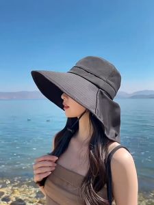 Women Bucket Hat Summer Neck Protection Waterproof Sun Hat Travel Broadside Outdoor Hat Neck Shawl Bucket Hat UPF 50+ Summer Outdoor Beach Sun Hat for Women