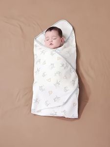 SHI YUE JIE JING | Cotton Newborn Swaddle Blanket And Wrap Set