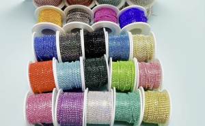 1Yard 10Yards/Roll SS6-SS18 Crystal Rhinestone Chain Sew-On Glue-On Rhinestones Trim Cup Chain for Clothes DIY Chain Accessories